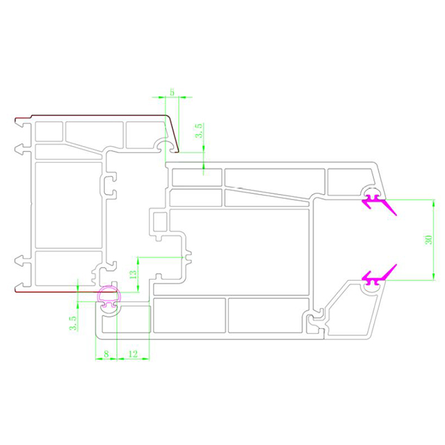 Pvc Window Plastic Profile High UV Resistance