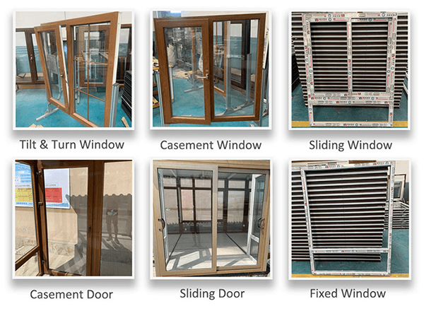 Cadres de fenêtres à battants européens en UPVC blanc European White UPVC Casement Windows Frames