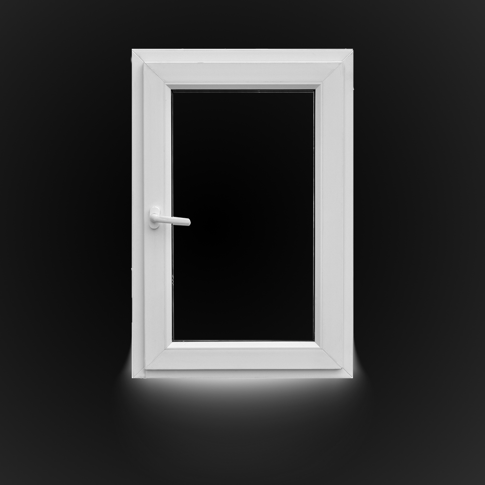 Cadres de fenêtres à battants européens en UPVC blanc