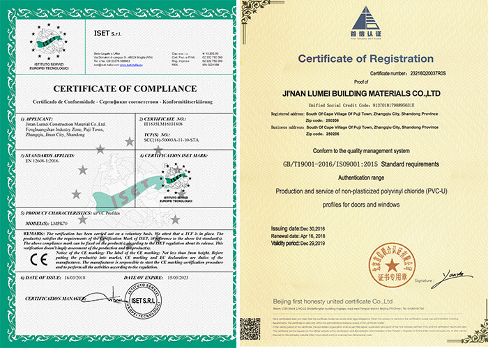 Perfiles de PVC de extrusión de plástico para ventana con precio económico Extrusion Plastic PVC Profiles for Window with Economic Price