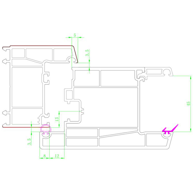 Pvc Window Plastic Profile High UV Resistance