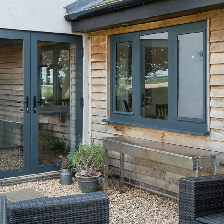 Ventanas de uPVC revestidas de aluminio