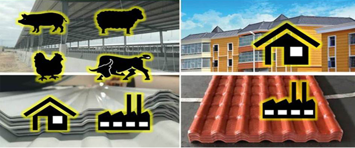 Material para techos impermeable Resina de PVC Teja ASA Waterproof Roofing Material PVC Resin ASA Roof Tile