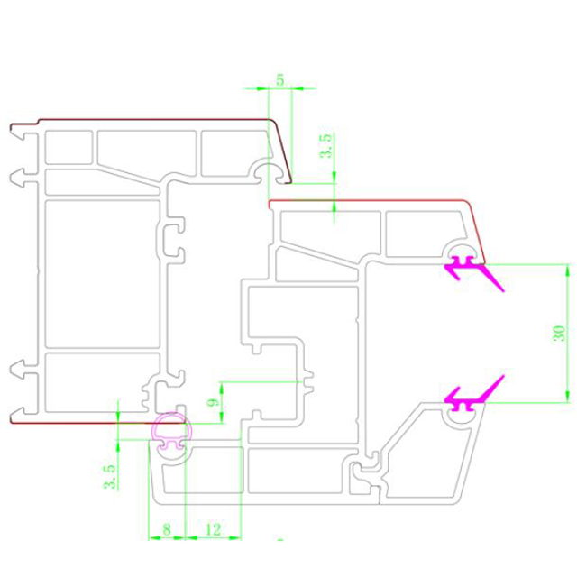 Pvc Window Plastic Profile High UV Resistance