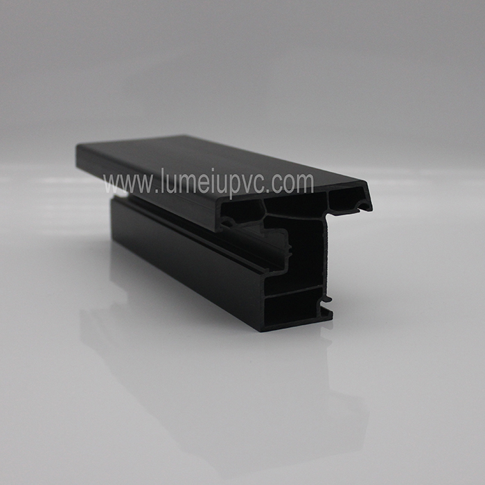 Perfiles de pvc de coextrusión de doble capa negro negro