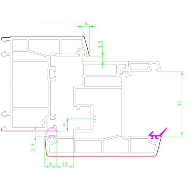 Pvc Window Plastic Profile High UV Resistance