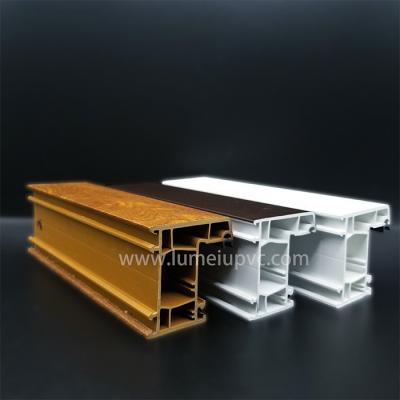 Perfiles de la serie de ventanas y marcos abatibles de gran calidad de extrusión de color blanco UPVC/PVC de Lumei