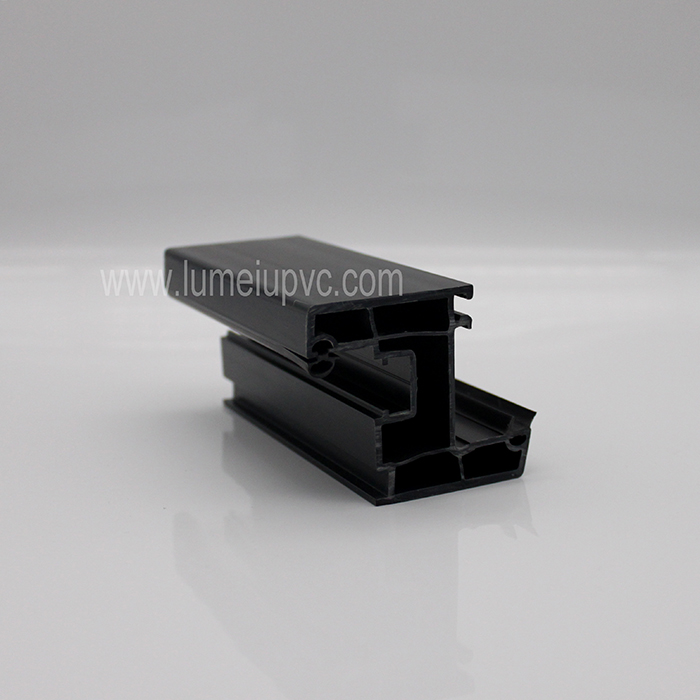 Perfiles de pvc de coextrusión de doble capa negro negro