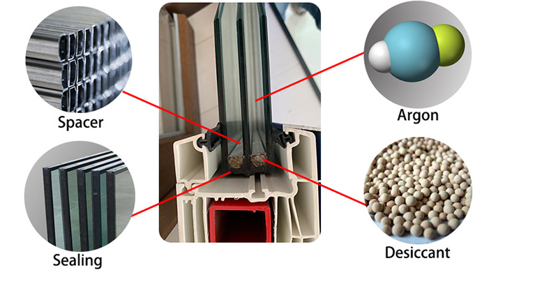 Puertas de patio corredizas UPVC de vinilo de dos paneles OX OX Two Panel Vinyl UPVC Sliding Patio Doors