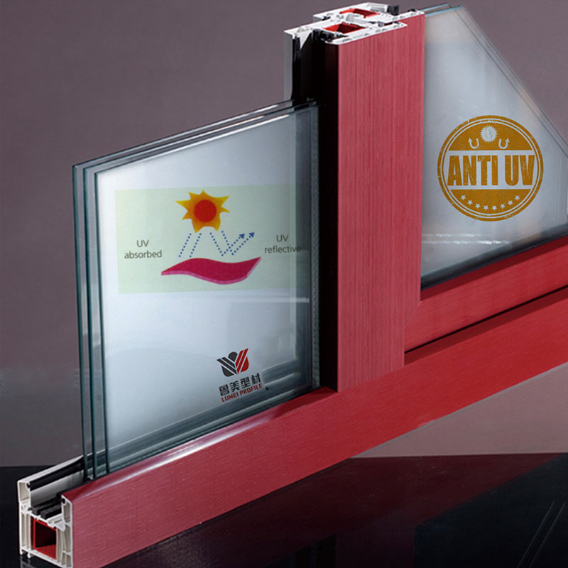 إطار نافذة بلاستيكي UPVC / PVC عالي الجودة High Quality UPVC/PVC Building Materials Plastic Window Frame