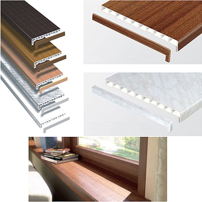 Glatte 20 mm dicke PVC-Fensterbankabdeckung Smooth 20mm Thickness PVC Window Sill Cover
