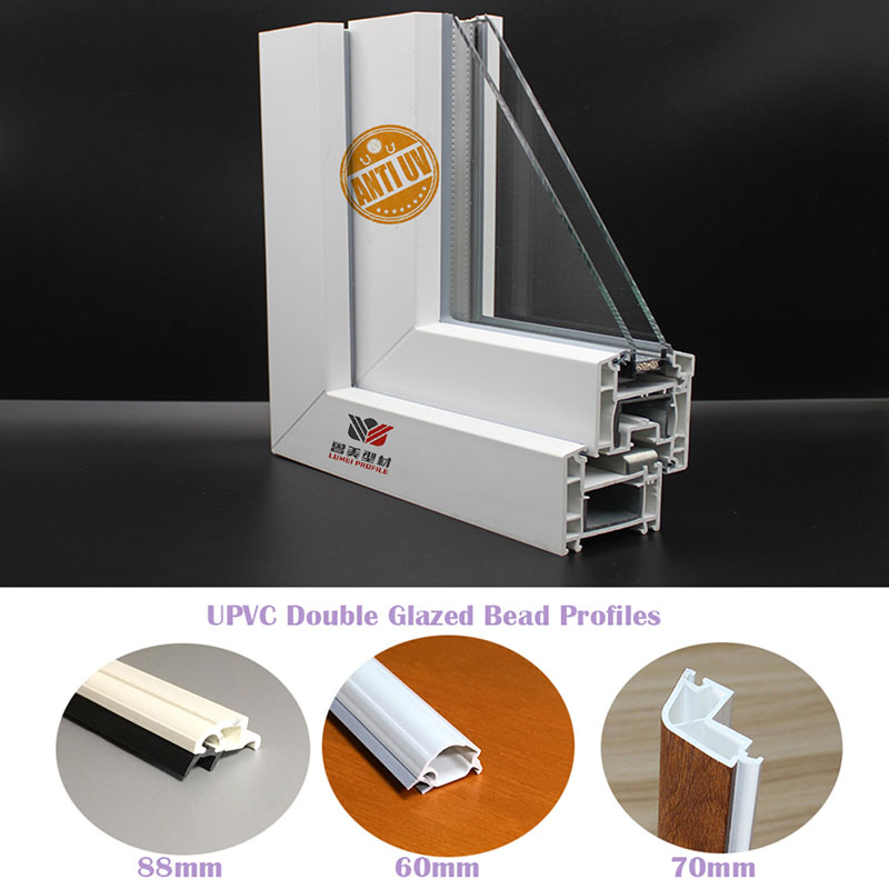 Perfil de ventana y puerta de uPVC Serie Casement 65mm uPVC window and door profile Casement 65mm Series