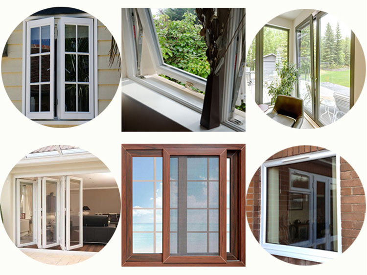 نوافذ زجاجية مزدوجة UPVC Double Glazing Bead UPVC Windows