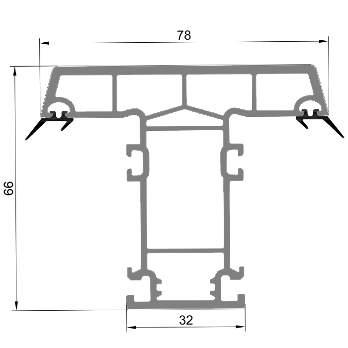 Perfil de plástico de ventana de PVC