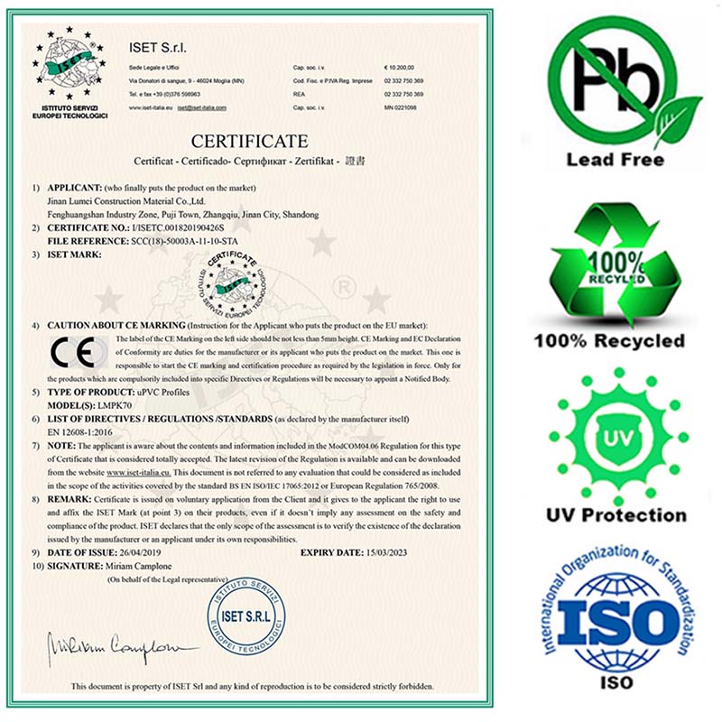 Perfiles de lámina laminada de uPVC Perfil de cuentas de acristalamiento para ventanas Perfiles de lámina laminada de uPVC Perfil de cuentas de acristalamiento para ventanas