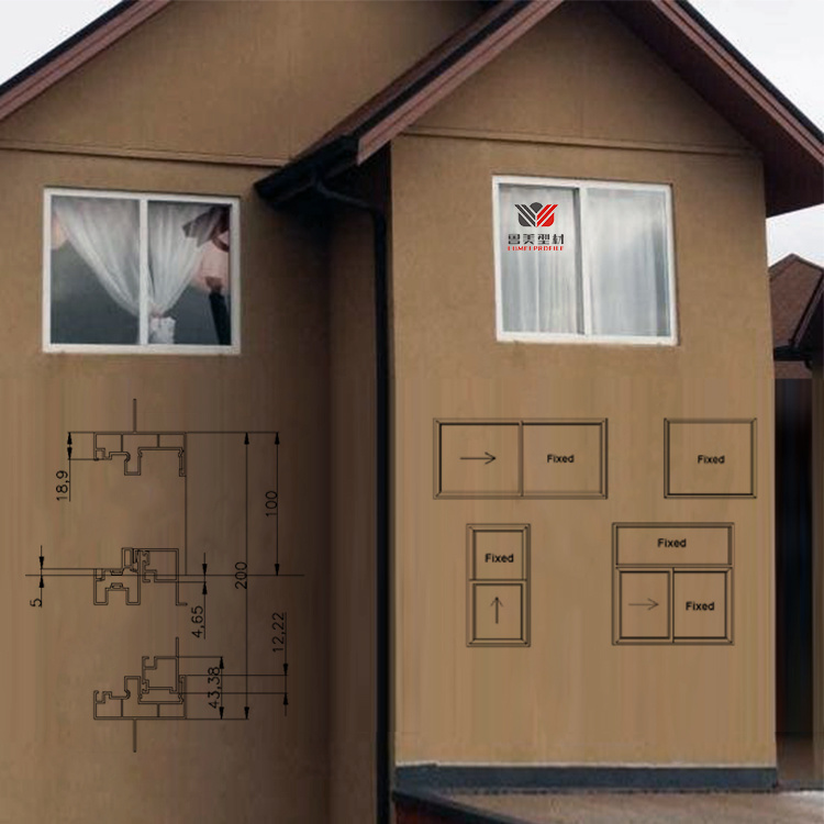 PVC/UPVC Americano Linea Perfiles pour fenêtre PVC/UPVC Americano Linea Perfiles for Window