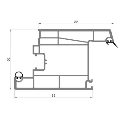Perfil de plástico de ventana de PVC