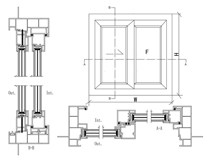 Rechts-/linksseitige Vinyl-Terrassenschiebetüren mit Sichtschutz Right/left-hand Vinyl Sliding Patio Doors with Screen