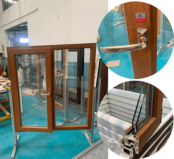 Cadres de fenêtres à battants européens en UPVC blanc European White UPVC Casement Windows Frames