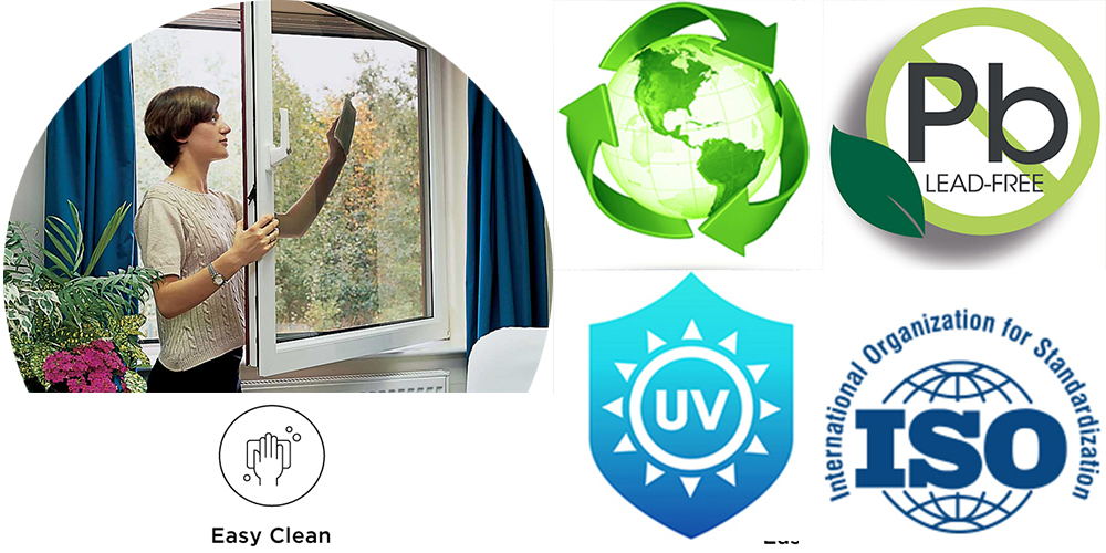 Profil extrudé en PVC pour fenêtres et portes en plastique Profil extrudé en PVC pour fenêtres et portes en plastique